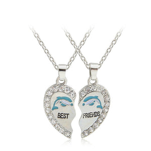 Dolphins Couple Pendant Necklace - Everyday-Live